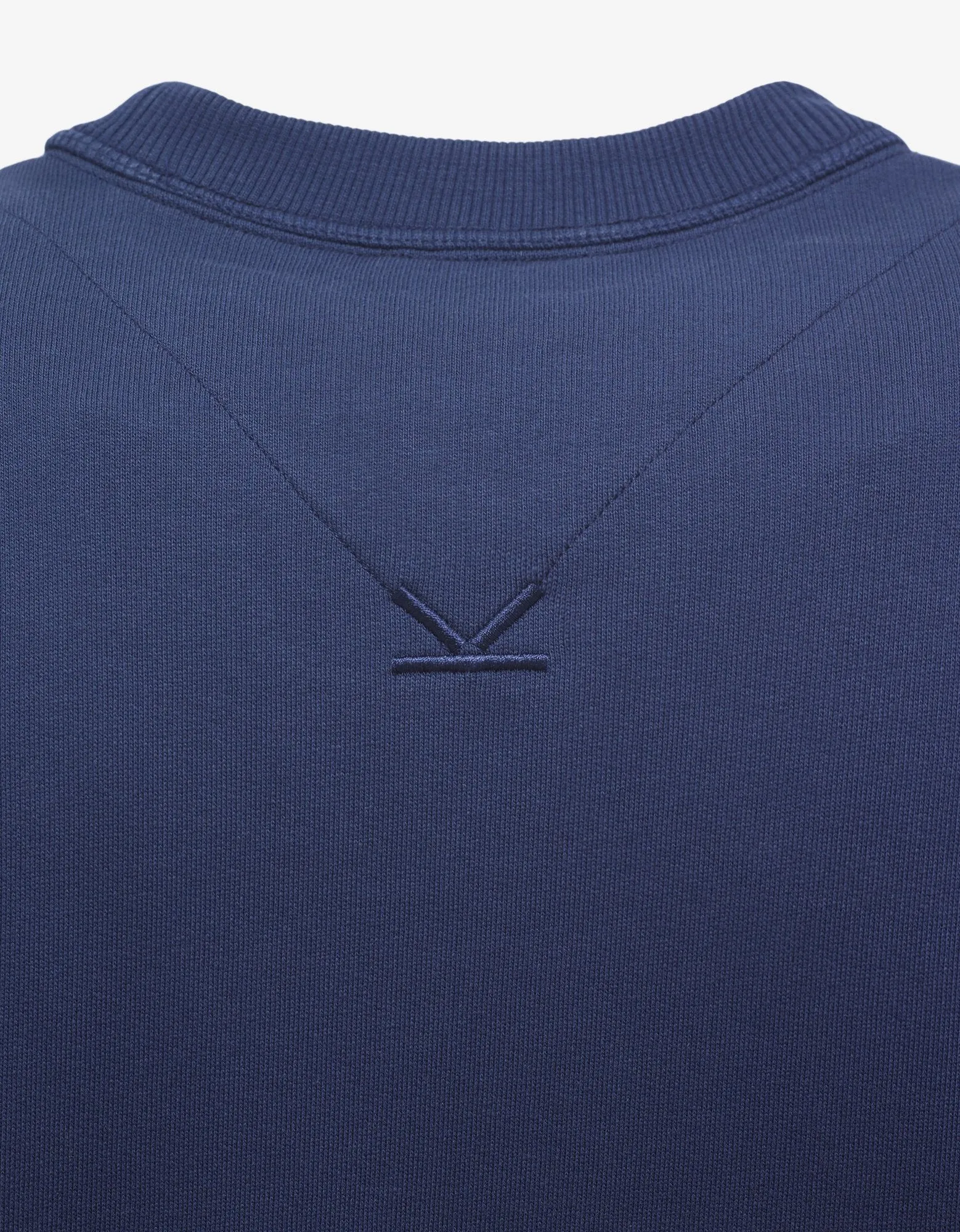 Navy Blue Logo Print Sweatshirt