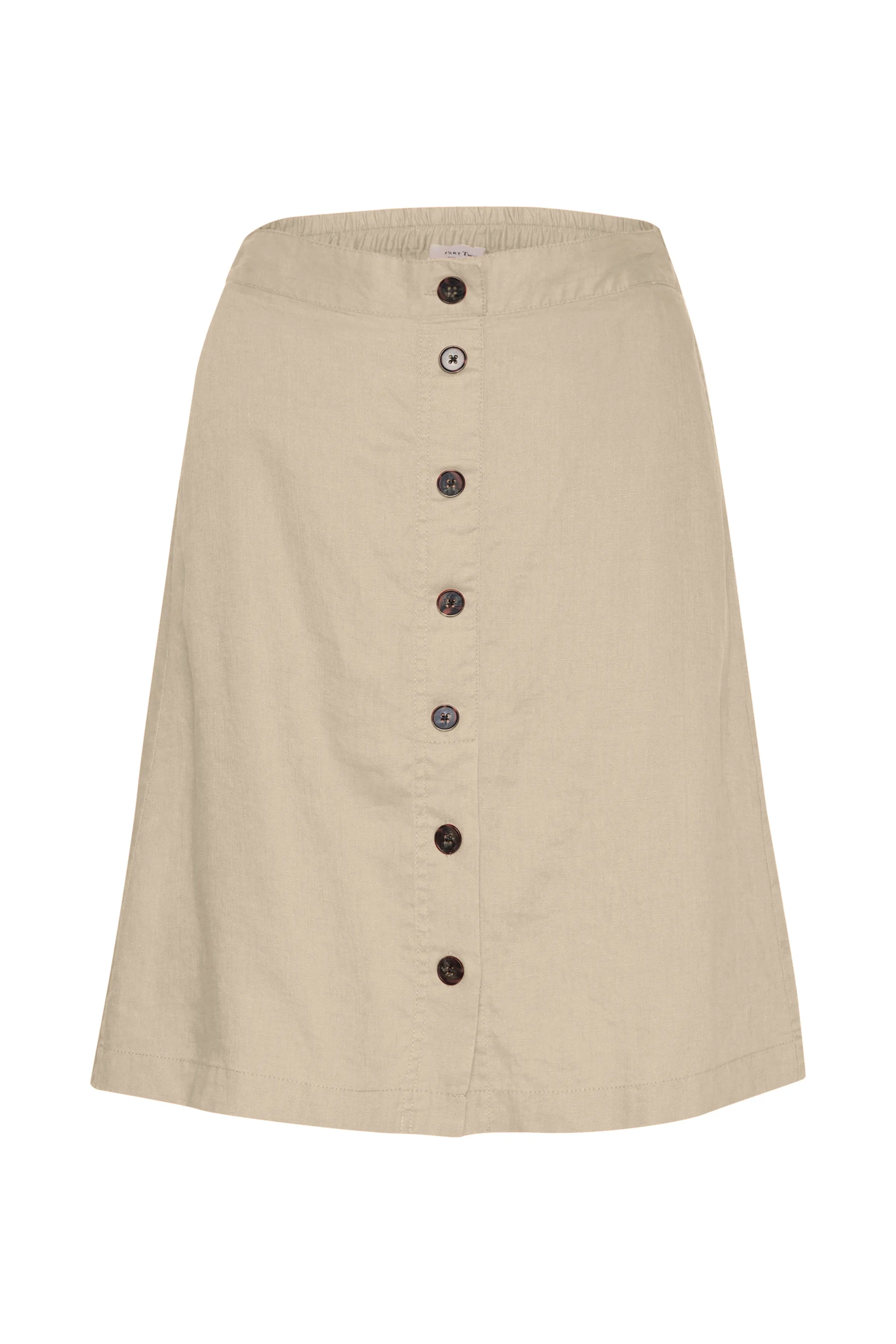 Part Two Palina Linen Button Down Skirt 6811