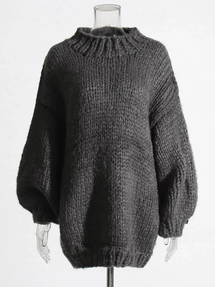 Pre Order:  Lantern Sleeves Knit Sweater