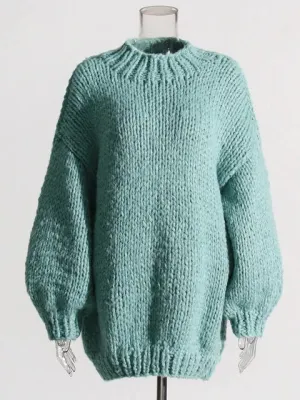 Pre Order:  Lantern Sleeves Knit Sweater