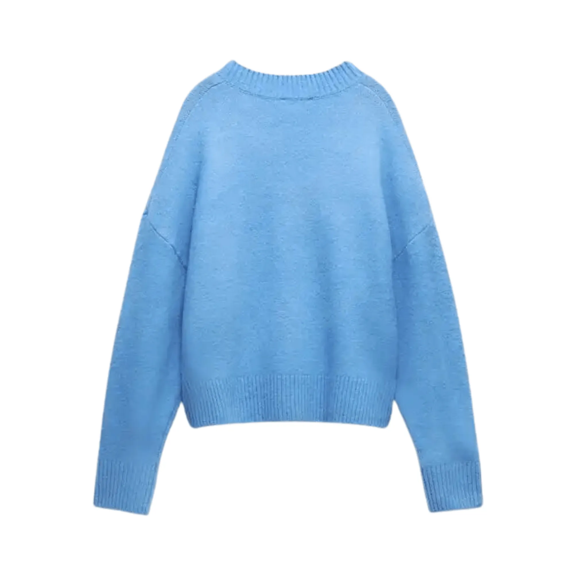 Pre Order:  Soft Ribbed Trim Knit Sweater