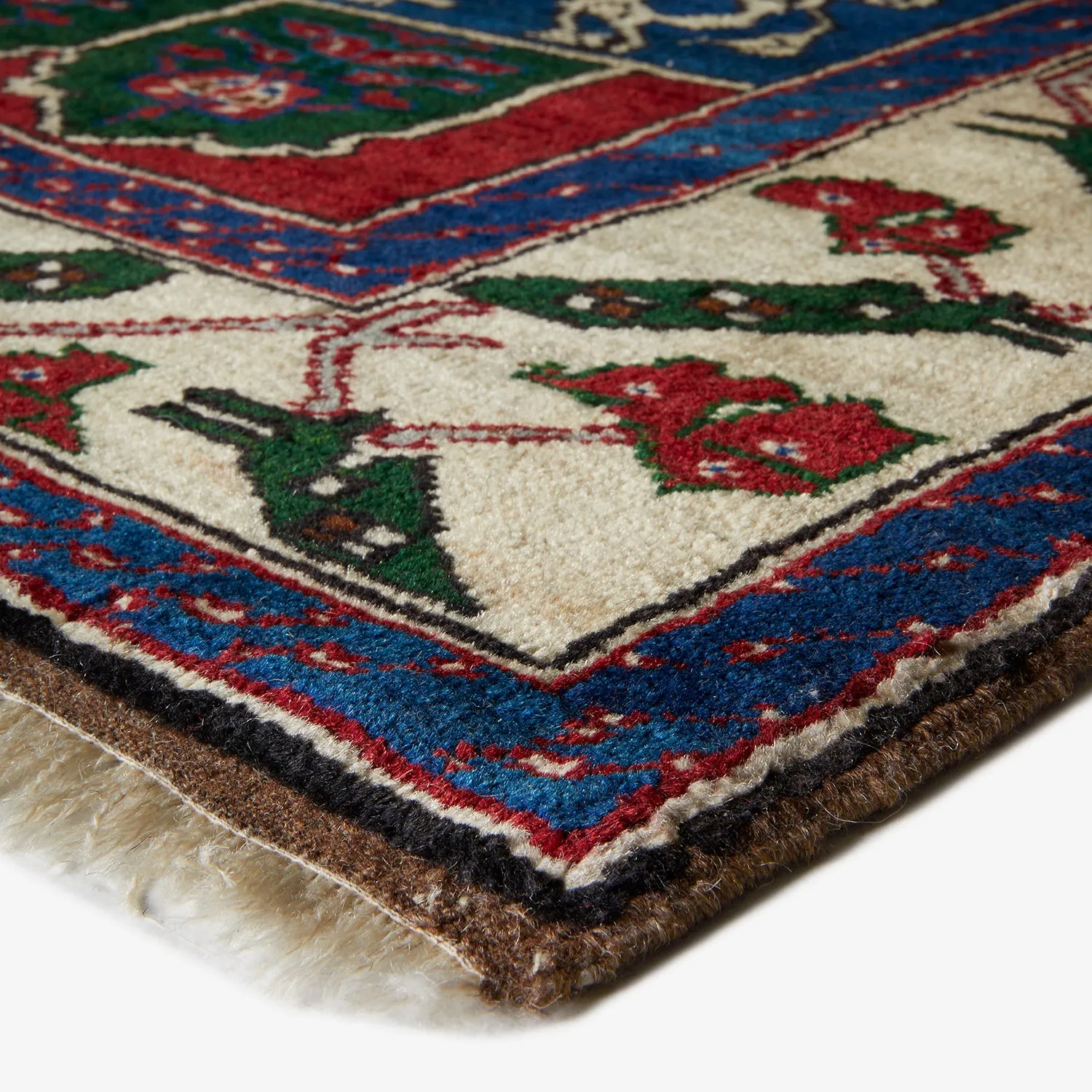 Red Vintage Wool Prayer Rug - 4'2" x 6'2"