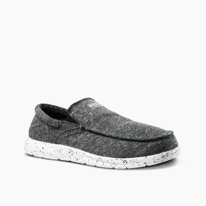 Reef Mens Cushion Coast Slip On Black White