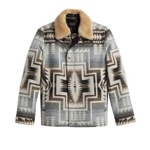 Silverton Shearling-Collar Wool Coat - Pendleton