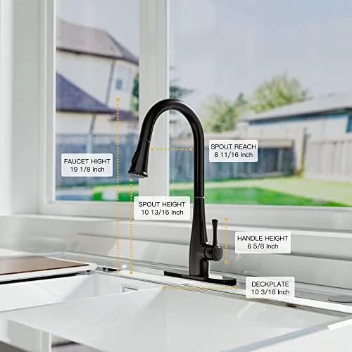 Single Handle Kitchen Faucets with Pull Down Sprayer - Oil Rubbed Bronze