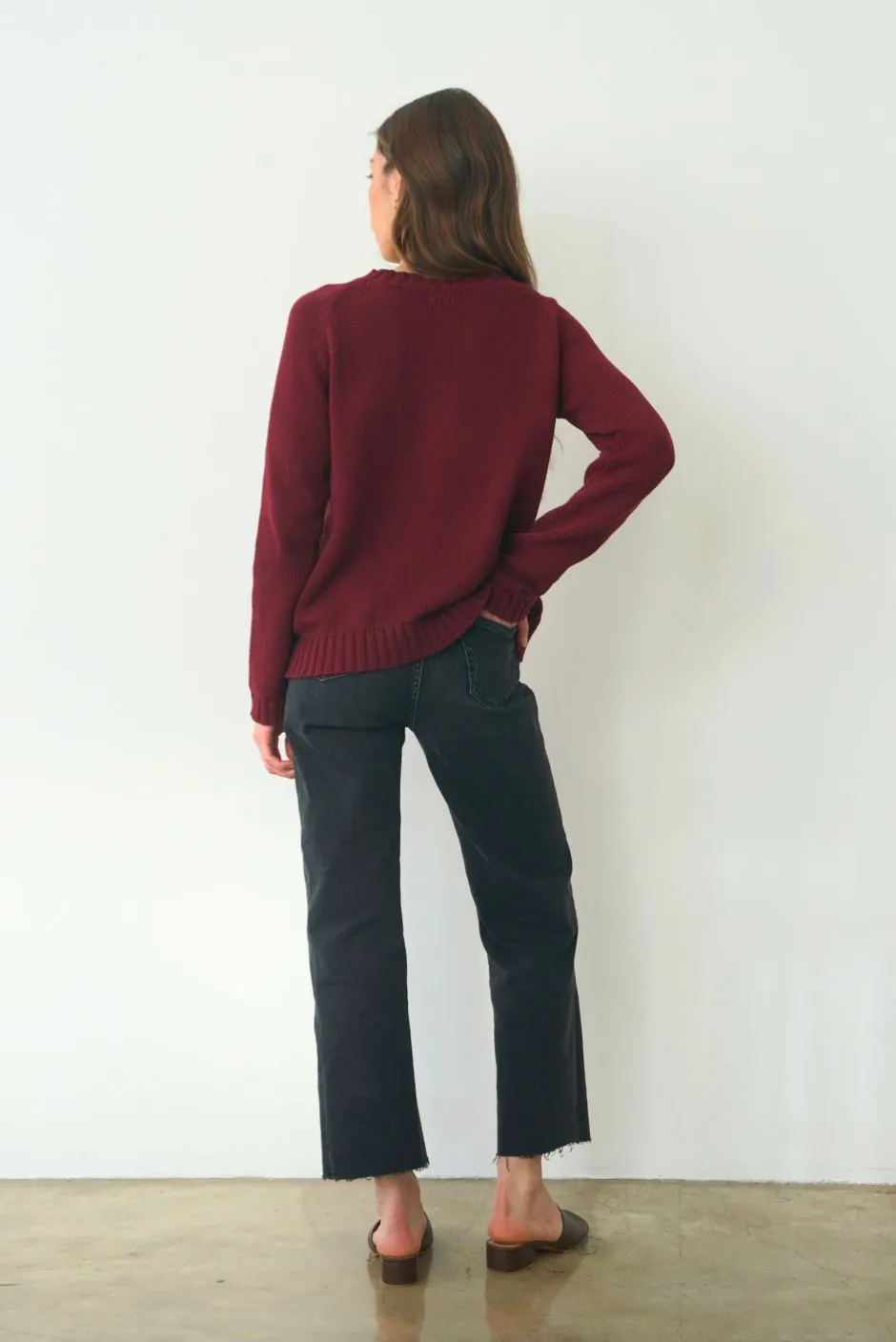 Sloane Crewneck in Burgundy