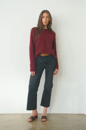 Sloane Crewneck in Burgundy