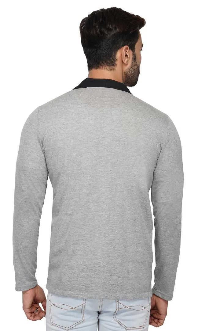 Stylish Full Sleeve Grey Shrug For Men