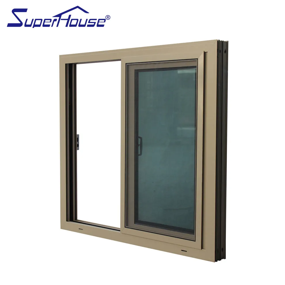 Superwu Colorful aluminum windows simple design sliding windows double glazed best sale