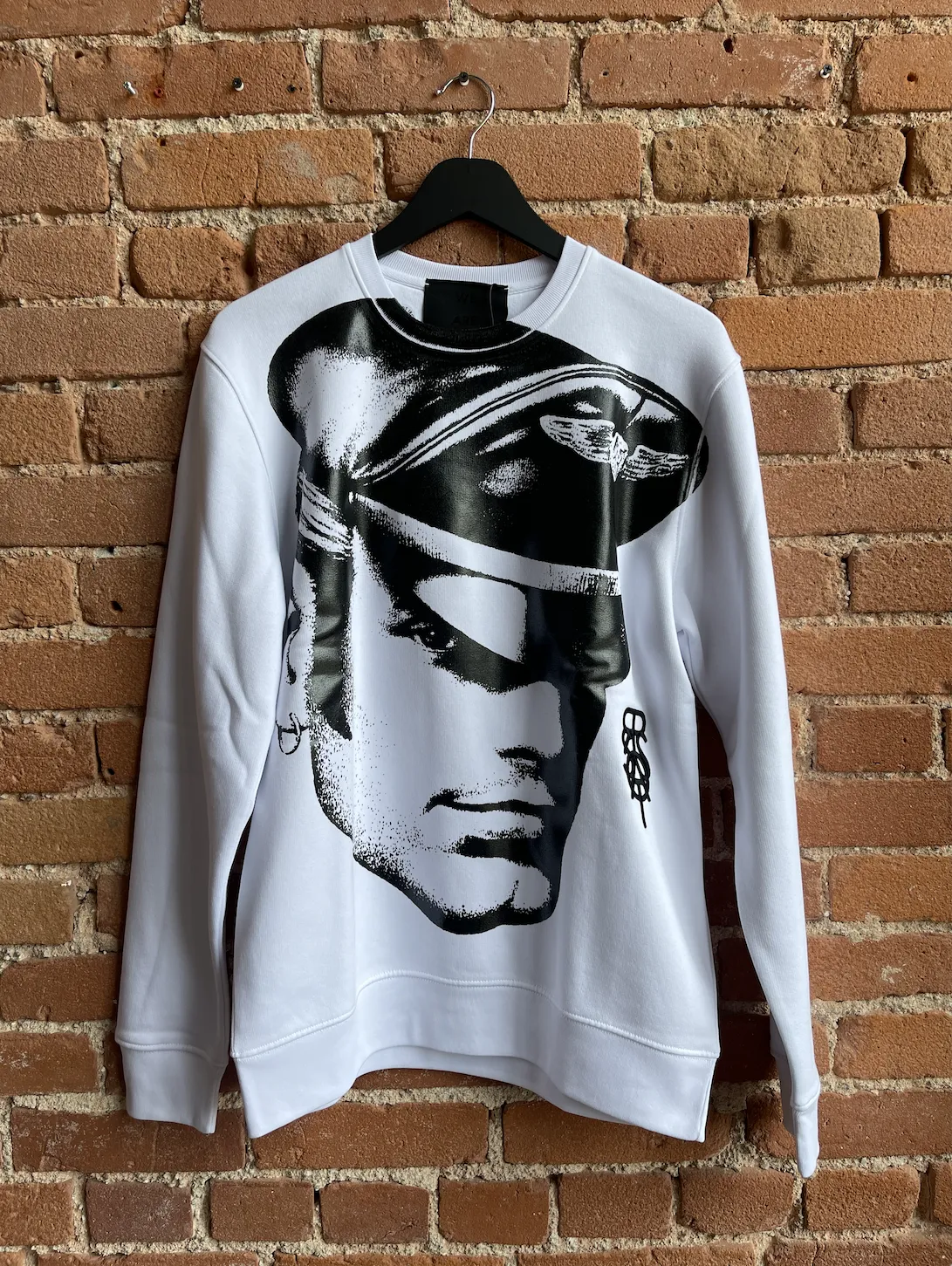 TOM OF FINLAND x WE ARE SPASTOR BIKER HEAD SWEATSHIRT - WHITE