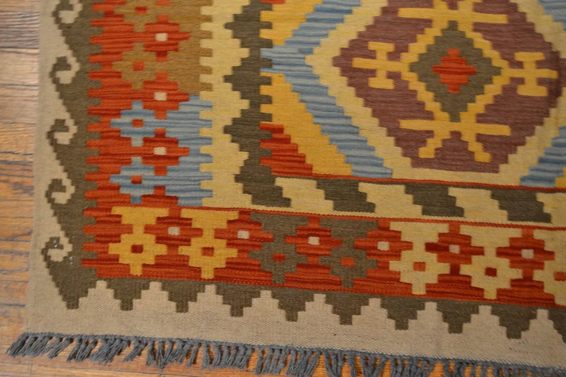 Tribal Afghan Oriental Rug 5'0" x 6'7"