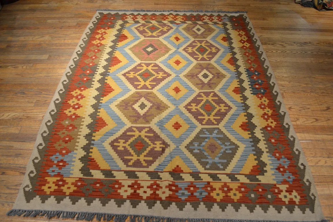 Tribal Afghan Oriental Rug 5'0" x 6'7"