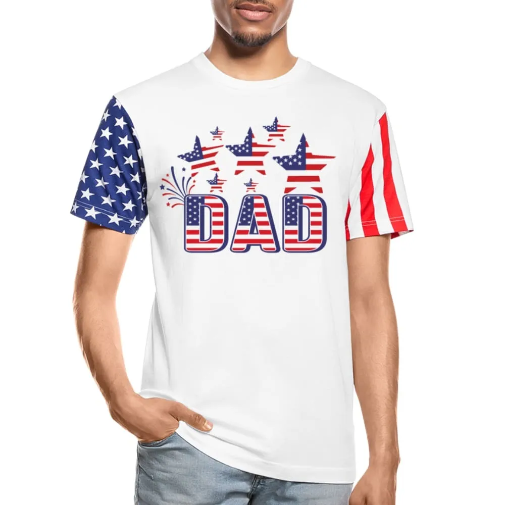 Uniquely You Stars and Stripes T-Shirt / American Flag Shirt / 4th of July Dad Tee - 54569