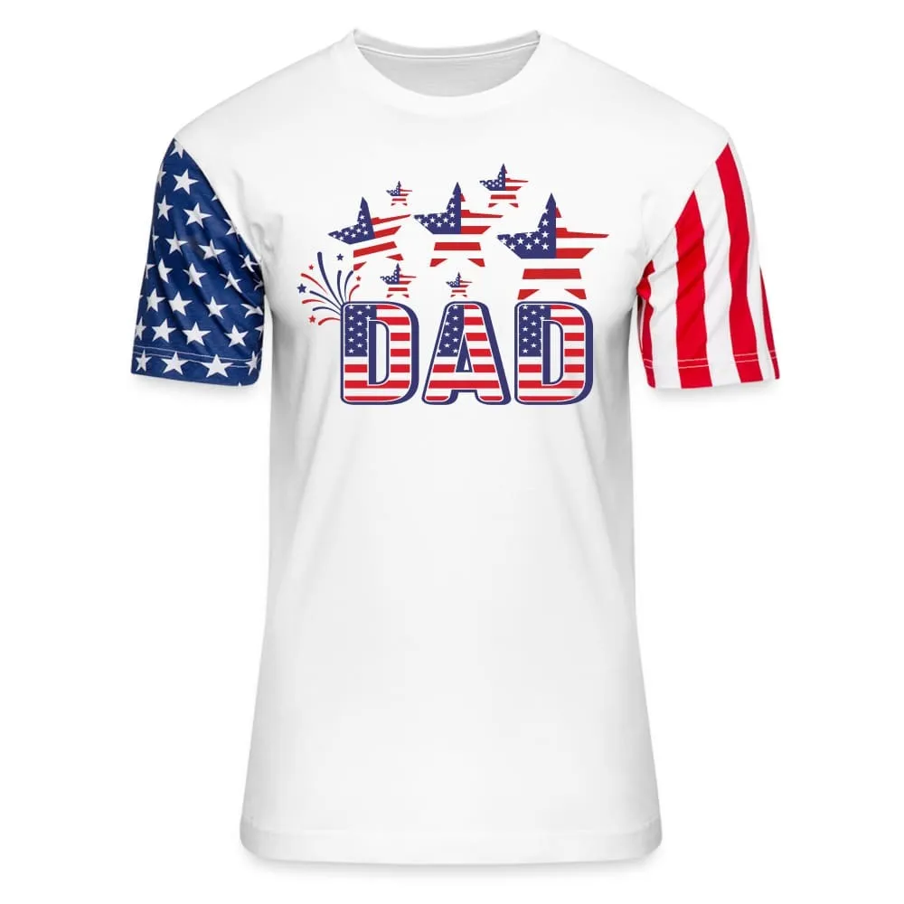 Uniquely You Stars and Stripes T-Shirt / American Flag Shirt / 4th of July Dad Tee - 54569