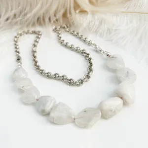 Vintage Silver & Moonstone Necklace