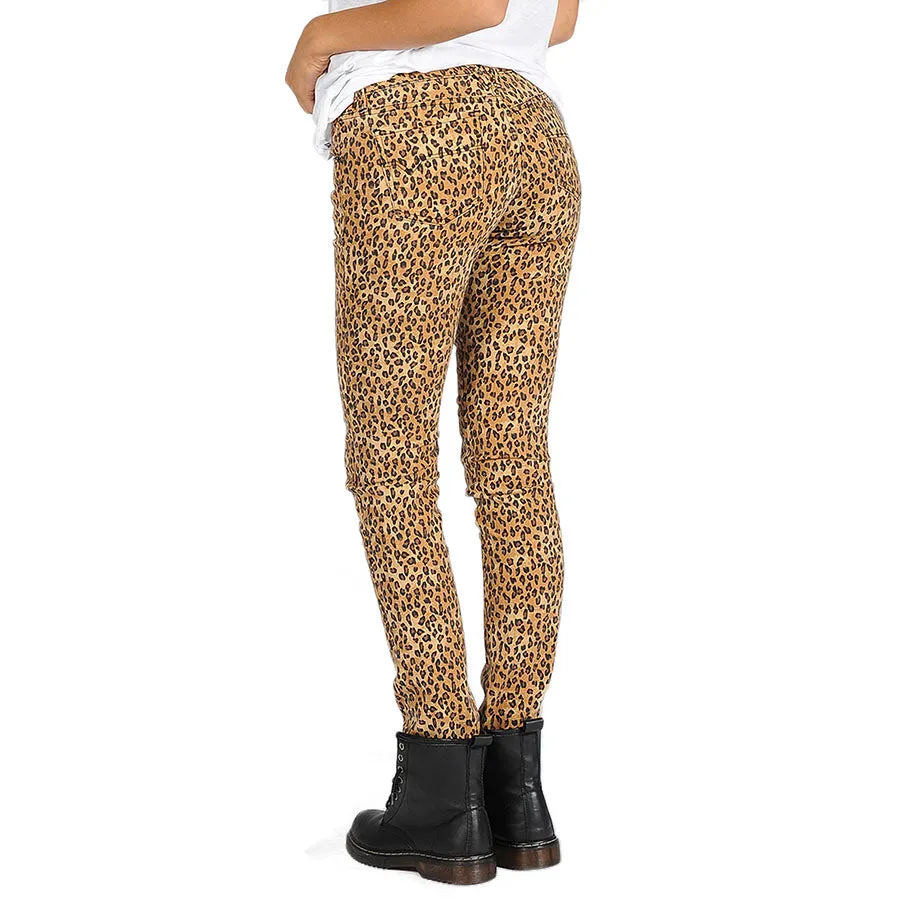 Volcom L Super Stoned Skinny Leopard