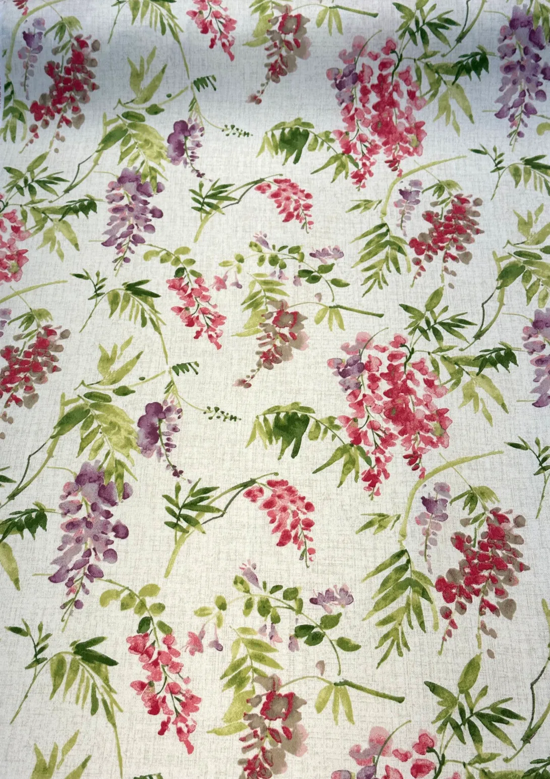 White Floral Solita Elegance Mill Creek Drapery Upholstery Fabric by the yard