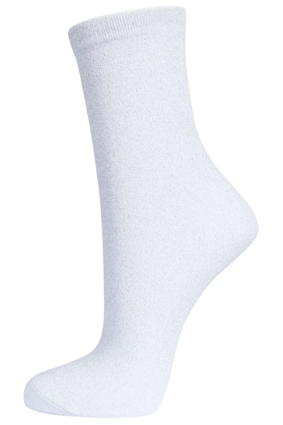 Women's Glitter Socks - White