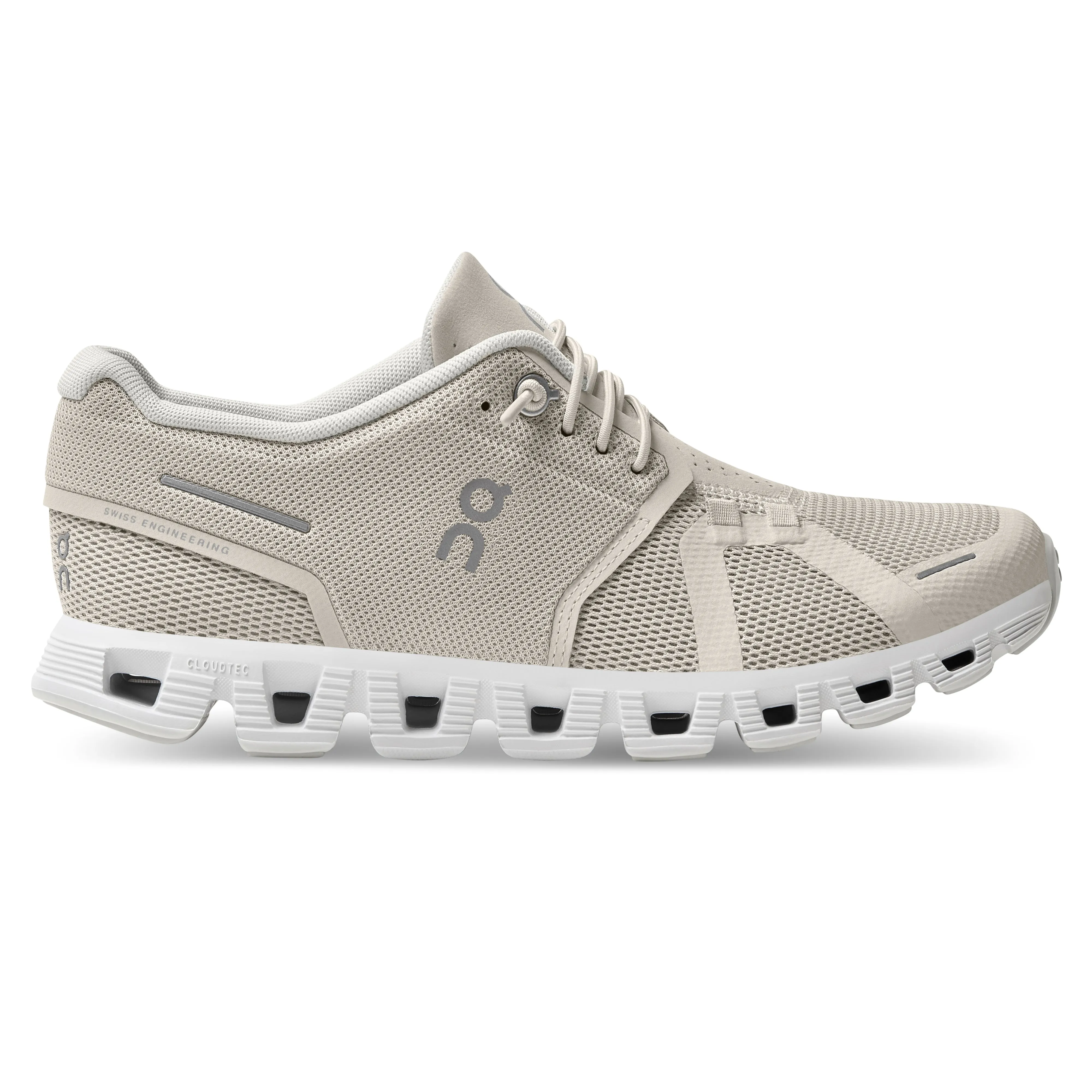 Women's On Cloud 5 Running Shoe in Pearl | White