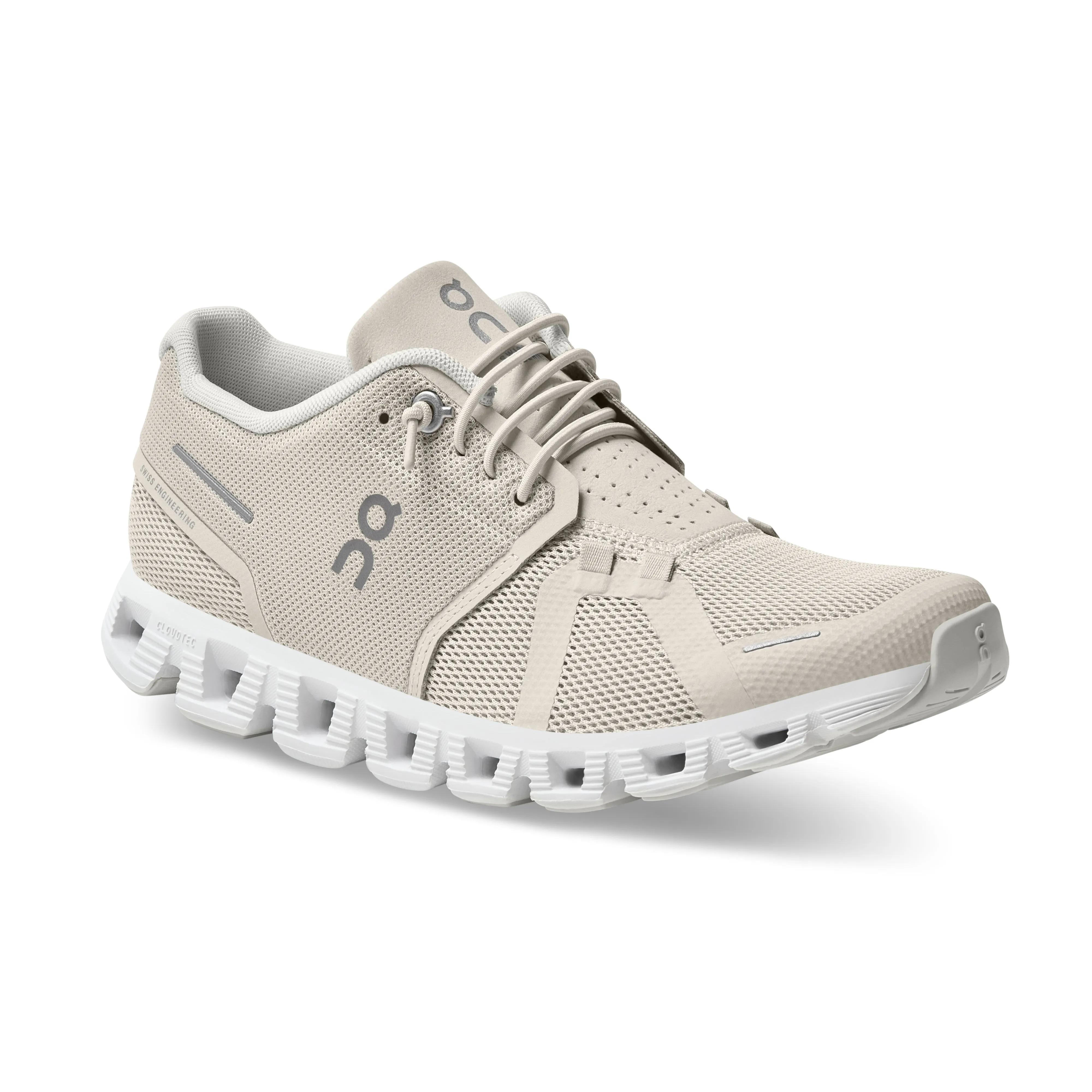 Women's On Cloud 5 Running Shoe in Pearl | White