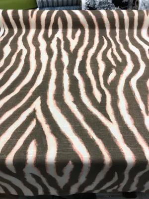 Zany Zebra Blush Drapery Upholstery Ronnie Gold  Home Accent Fabric By The Yard