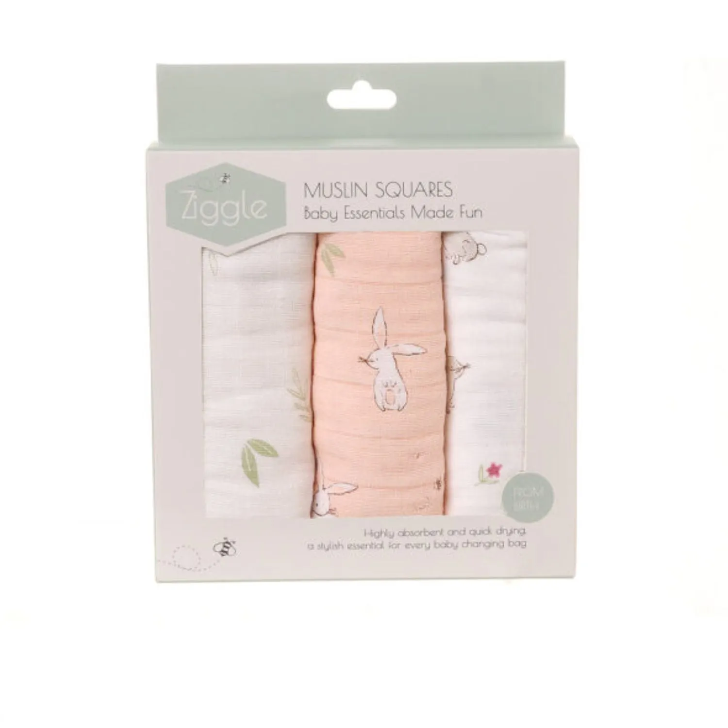 Ziggle Baby Bunnies Muslin Set